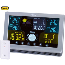 TREVI ME 3P70 RC bežična meteorološka stanica, zidna / stolna, vrijeme, vrijeme, temperatura, vlažnost, tlak, vanjski senzor TREVI ME 3P70 RC bežična meteorološka stanica, zidna / stolna, vrijeme, vrijeme, temperatura, vlažnost, tlak, vanjski senzor