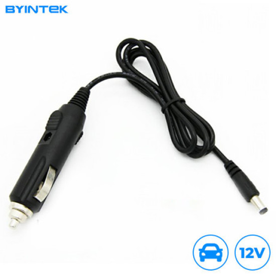 BYINTEK auto punjač za projektore, DC 12V, kompatibilan s BYINTEK projektorima P12 i P20, crni