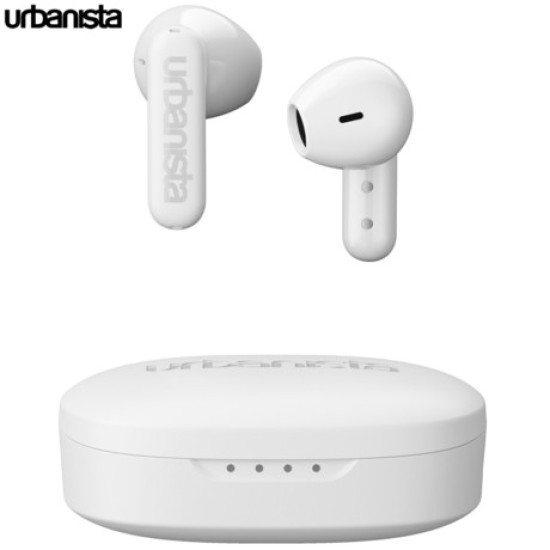 Bežične slušalice URBANISTA COPENHAGEN, Bluetooth® 5.2, TWS, do 32 sata reprodukcije, kontrola na dodir, IPX4 vodootporan, USB Type-C, bijele (Pure White)