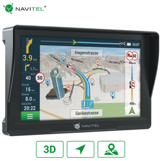 GPS navigacija NAVITEL E777 KAMION, 7" ekran, za kamione, baterija, 3D displej, informacije o vožnji, karte za cijelu Europu