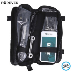 FOREVER BIKE REPAIR KIT, višenamjenski, nosač za bicikl, alati za servis bicikla i popravak guma, crni