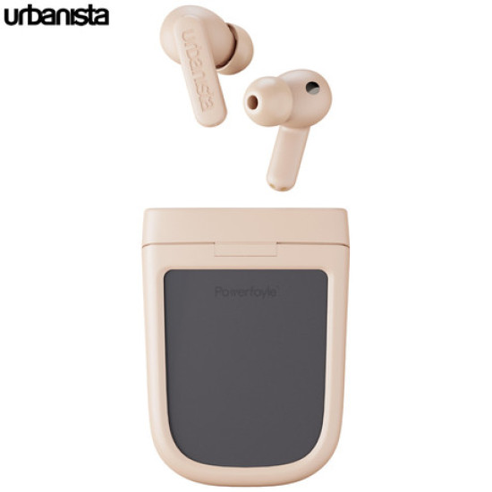 URBANISTA PHOENIX bežične SOLAR slušalice, Bluetooth® 5.2, TWS, solarno punjenje, kontrola na dodir, IPX4 vodootporan, USB Type-C, ružičasto zlato (Desert Rose)