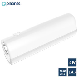 Platinet PAF7773 ručna LED svjetiljka, 2u1, punjiva baterija, moderan izgled, bijela Platinet PAF7773 ručna LED svjetiljka, 2u1, punjiva baterija, moderan izgled, bijela