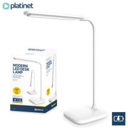 PLATINET PDL6728 LED stolna lampa, 2u1, podesiva svjetlina, noćno svjetlo, baterija, podesivi vrat, bijela PLATINET PDL6728 LED stolna lampa, 2u1, podesiva svjetlina, noćno svjetlo, baterija, podesivi vrat, bijela
