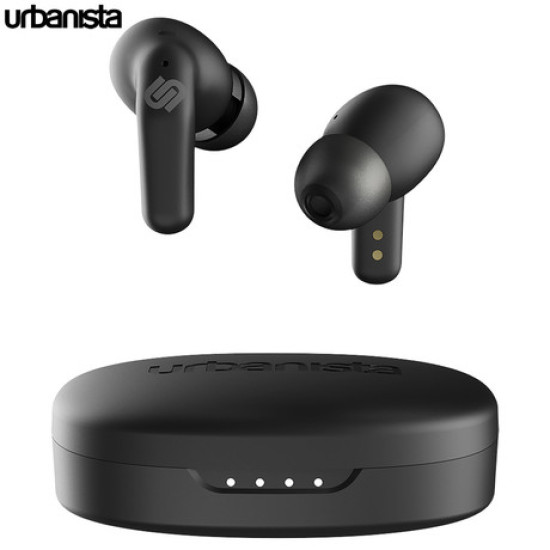 Bežične slušalice URBANISTA SEOUL, Bluetooth® 5.2, TWS, do 32 sata reprodukcije, kontrola na dodir, bežično punjenje, niska latencija, crna (Midnight Black)
