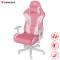 GENESIS NITRO 710 igraća stolica, ergonomska, podesiva visina/nagib, 2D nasloni za ruke, CareGlide™ kotači, ružičasto bijela