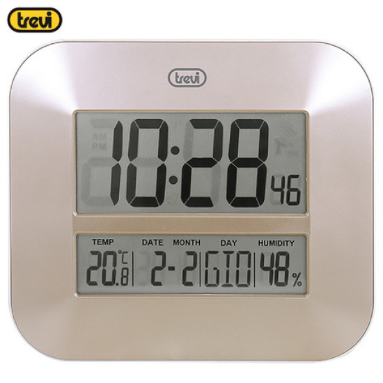 TREVI OM 3520 D digitalni sat, zidni/stolni, vrijeme, datum, temperatura, vlaga, bronca TREVI OM 3520 D digitalni sat, zidni/stolni, vrijeme, datum, temperatura, vlaga, bronca