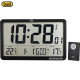 TREVI OM 3560 RC digitalni sat, zidni / stolni, + vanjski senzor, vrijeme, datum, temperatura, crni