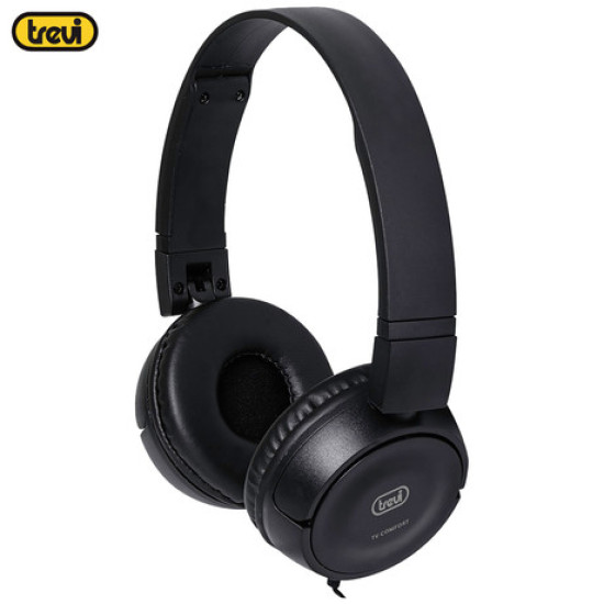 TREVI HTV 649 TV slušalice, Hi-Fi, STEREO zvuk, 3.5mm minijack, kontrola glasnoće, 5m kabel, crne