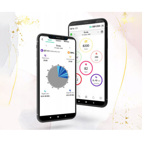 Pametni sat FOREVER ForeVive 2 Slim SB-325, 1.22" ekran, Bluetooth, Android + iOS, baterija, aplikacija, IP68, mjerenje aktivnosti, analiza sna, sportski modovi, crni
