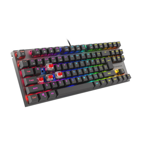 GENESIS THOR 303 TKL gaming tipkovnica, mehanička, RGB LED osvjetljenje, Anti-Ghosting, F1 - F12, aplikacija, crna