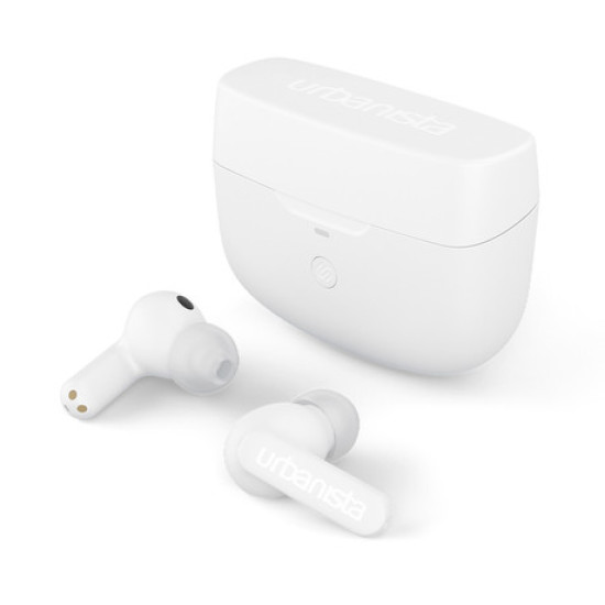 Bežične slušalice URBANISTA ATLANTA, Bluetooth® 5.2, TWS, ANC, do 34 sata reprodukcije, kontrola na dodir, IPX4 vodootporan, USB Type-C, bijele (Pure White)