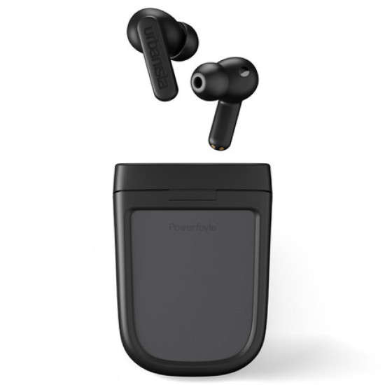 URBANISTA PHOENIX bežične SOLAR slušalice, Bluetooth® 5.2, TWS, solarno punjenje, kontrola na dodir, IPX4 vodootporan, USB Type-C, crna (Midnight Black)