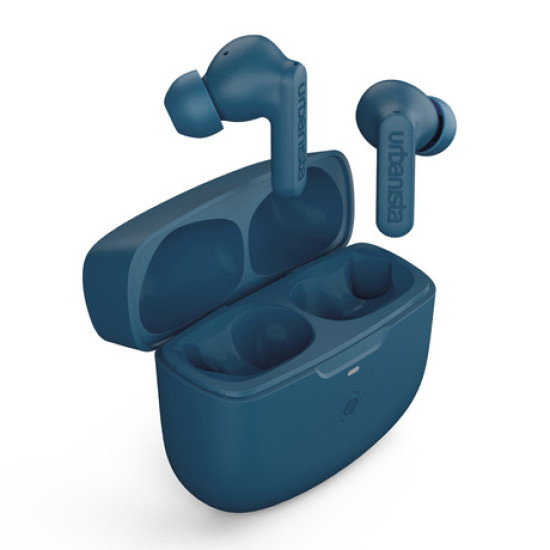 URBANISTA ATLANTA bežične slušalice, Bluetooth® 5.2, TWS, ANC, do 34 sata reprodukcije, kontrola na dodir, IPX4 vodootporan, USB Type-C, plava (čelično plava)