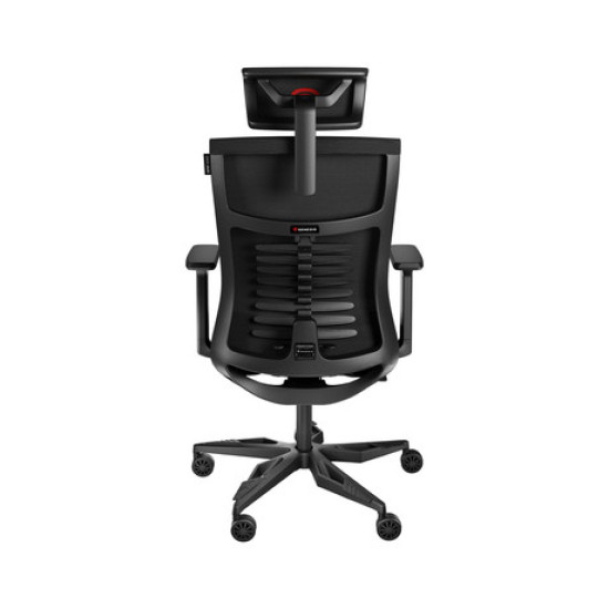 GENESIS ASTAT 700 gaming/uredska stolica, ergonomska, PureFlowPLUS™ tehnologija, ExoBase™ konstrukcija, CareGlide™ kotači, podesiva visina/nagib, crna