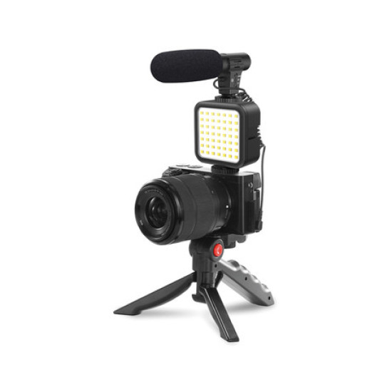 Platinet PMVG4IN1 4u1 VLOG komplet za snimanje, mikrofon, LED svjetlo, držač, postolje, univerzalno