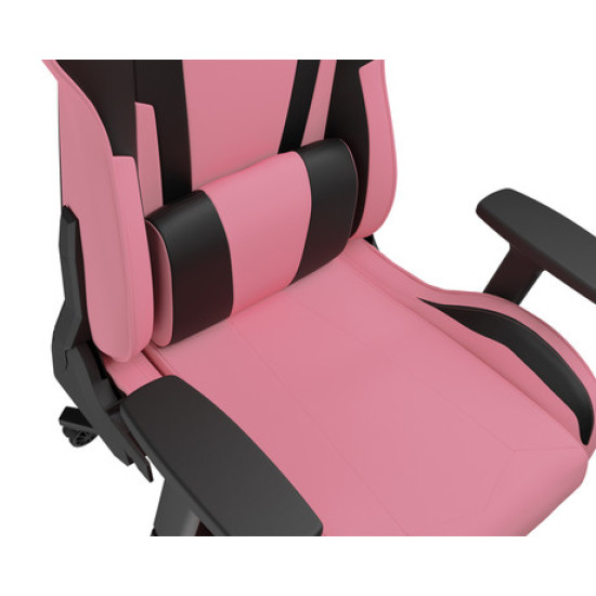 GENESIS NITRO 720 igraća stolica, ergonomska, podesiva visina/nagib, 3D nasloni za ruke, CareGlide™ kotači, ružičasto crna
