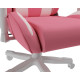 GENESIS NITRO 710 igraća stolica, ergonomska, podesiva visina/nagib, 2D nasloni za ruke, CareGlide™ kotači, ružičasto bijela