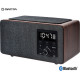 MANTA RDI910 WC radio prijemnik / sat / budilica, FM radio, Bluetooth 5.0, punjiva baterija, Qi bežični punjač, ​​microSD / AUX