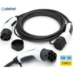Platinet PEVC11KW5B prijenosni EV kabel za punjenje, 11kW, 5m, TIP 2, za električna/hibridna vozila, torba, crno-bijeli Platinet PEVC11KW5B prijenosni EV kabel za punjenje, 11kW, 5m, TIP 2, za električna/hibridna vozila, torba, crno-bijeli