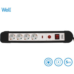Zaštita od prenapona EXTS-4S5M-WL, 4x utičnica 220/250V, 16A, 3500W, 5m Zaštita od prenapona EXTS-4S5M-WL, 4x utičnica 220/250V, 16A, 3500W, 5m