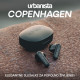 URBANISTA COPENHAGEN bežične slušalice, Bluetooth® 5.2, TWS, do 32 sata reprodukcije, kontrola na dodir, IPX4 vodootporan, USB Type-C, crna (Midnight Black)