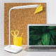PLATINET PDL6728 LED stolna lampa, 2u1, podesiva svjetlina, noćno svjetlo, baterija, podesivi vrat, bijela