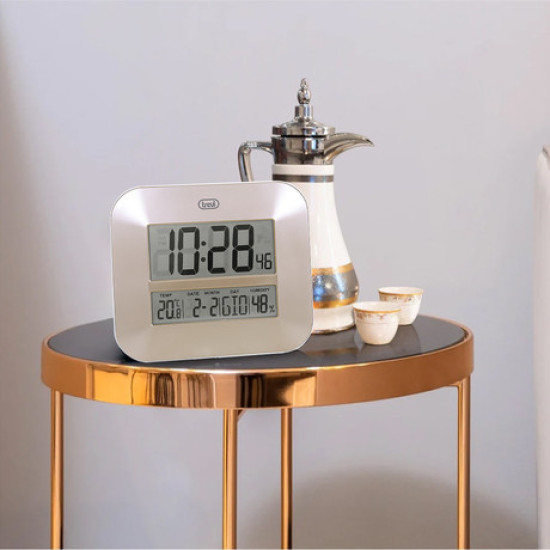 TREVI OM 3520 D digitalni sat, zidni/stolni, vrijeme, datum, temperatura, vlaga, bronca TREVI OM 3520 D digitalni sat, zidni/stolni, vrijeme, datum, temperatura, vlaga, bronca
