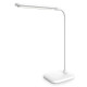PLATINET PDL6728 LED stolna lampa, 2u1, podesiva svjetlina, noćno svjetlo, baterija, podesivi vrat, bijela