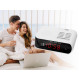 TREVI RC 827 Digitalni radio budilica, FM radio, Snooze, Sleep, bijela