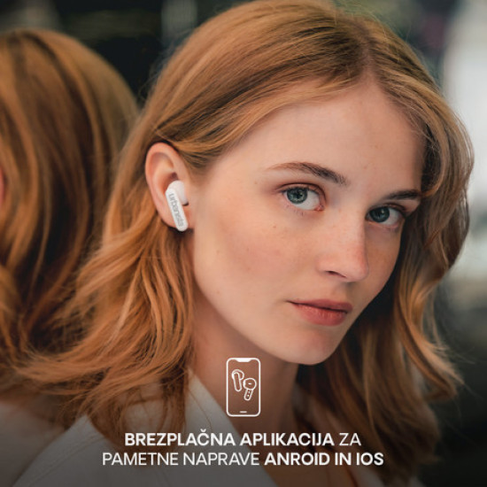 Bežične slušalice URBANISTA COPENHAGEN, Bluetooth® 5.2, TWS, do 32 sata reprodukcije, kontrola na dodir, IPX4 vodootporan, USB Type-C, bijele (Pure White)