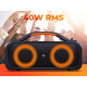 MANTA Boombox SPK216, Bluetooth 5.0, 40W RMS, TWS, punjiva baterija, RGB LED osvjetljenje, IPX5 vodootporan, USB / AUX, Google Assistant & Siri, crna