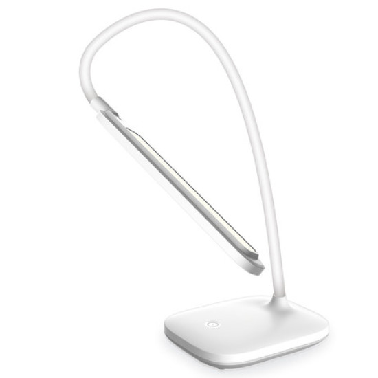 PLATINET PDL6728 LED stolna lampa, 2u1, podesiva svjetlina, noćno svjetlo, baterija, podesivi vrat, bijela