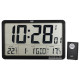 TREVI OM 3560 RC digitalni sat, zidni / stolni, + vanjski senzor, vrijeme, datum, temperatura, crni