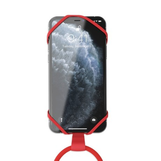 Vonmählen INFINITY® univerzalna narukvica za telefon, silikonska, kompatibilna sa svim telefonima, crvena