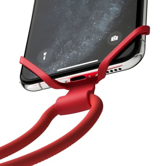 Vonmählen INFINITY® univerzalna narukvica za telefon, silikonska, kompatibilna sa svim telefonima, crvena