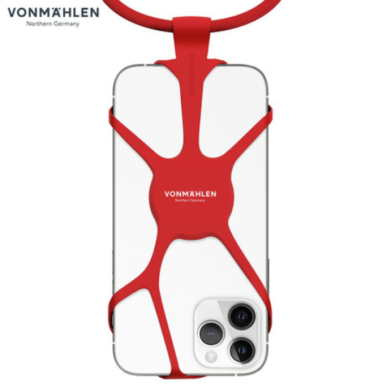 Vonmählen INFINITY® univerzalna narukvica za telefon, silikonska, kompatibilna sa svim telefonima, crvena