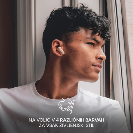 Bežične slušalice URBANISTA COPENHAGEN, Bluetooth® 5.2, TWS, do 32 sata reprodukcije, kontrola na dodir, IPX4 vodootporan, USB Type-C, roze (Dusty Pink)