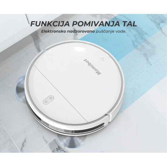 Robotski usisavač MAMIBOT ProVac Titan 2, 3u1 hibrid (usisavanje, pranje, metenje), snaga 1100 Pa, WiFi, daljinski upravljač, besplatna aplikacija, bijeli
