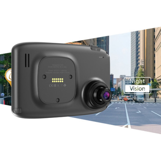 Auto kamera i navigacija NAVITEL RE 5 DUAL, 2u1, Full HD 1080p, GPS, Night Vision, 360° rotacijska leća, microSD do 32GB, G-senzor, siva