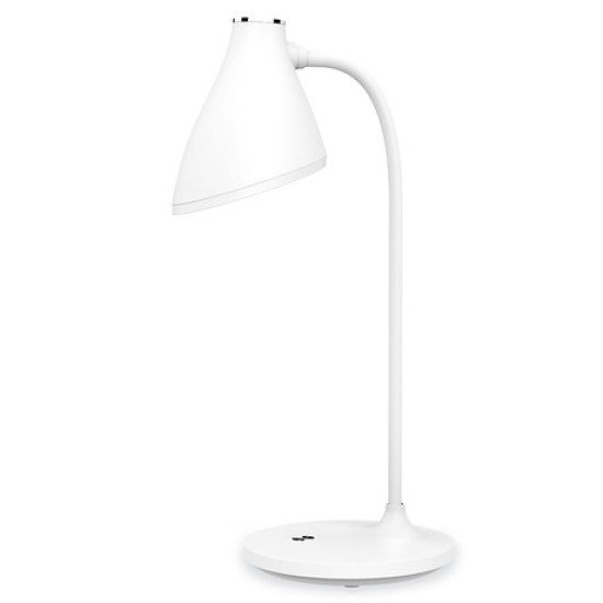 PLATINET PDL6730 LED stolna lampa, 2u1, podesiva svjetlina, noćna lampa, baterija, podesivi vrat, retro / vintage, bijela