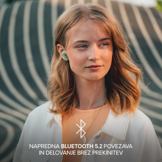Bežične slušalice URBANISTA COPENHAGEN, Bluetooth® 5.2, TWS, do 32 sata reprodukcije, kontrola na dodir, IPX4 vodootporan, USB Type-C, zelene (Sage Green)