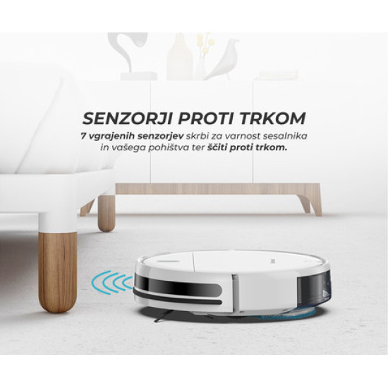 Robotski usisavač MAMIBOT ProVac Titan 2, 3u1 hibrid (usisavanje, pranje, metenje), snaga 1100 Pa, WiFi, daljinski upravljač, besplatna aplikacija, bijeli