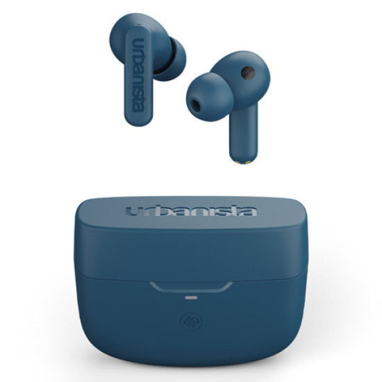 URBANISTA ATLANTA bežične slušalice, Bluetooth® 5.2, TWS, ANC, do 34 sata reprodukcije, kontrola na dodir, IPX4 vodootporan, USB Type-C, plava (čelično plava)
