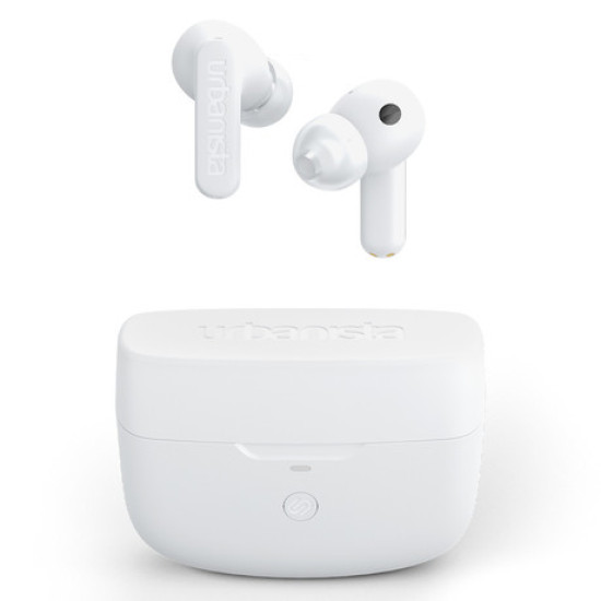 Bežične slušalice URBANISTA ATLANTA, Bluetooth® 5.2, TWS, ANC, do 34 sata reprodukcije, kontrola na dodir, IPX4 vodootporan, USB Type-C, bijele (Pure White)