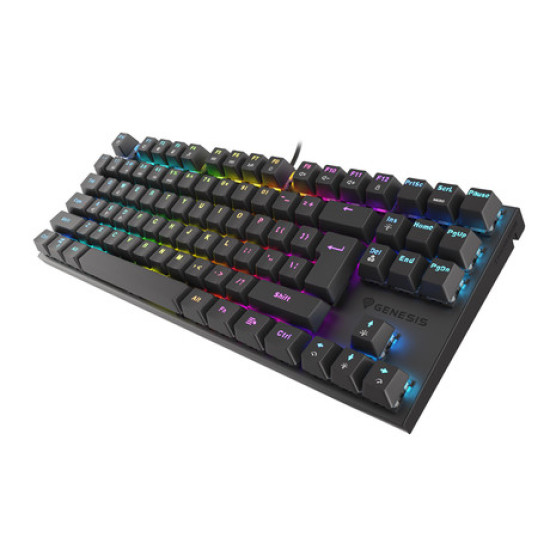 GENESIS THOR 303 TKL gaming tipkovnica, mehanička, RGB LED osvjetljenje, Anti-Ghosting, F1 - F12, aplikacija, crna