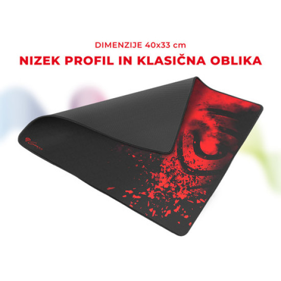 GENESIS Gaming podloga CARBON 500 L RISE, vodootporna, zaštićeni rubovi, 400x330 mm