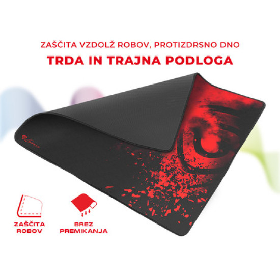 GENESIS Gaming podloga CARBON 500 L RISE, vodootporna, zaštićeni rubovi, 400x330 mm