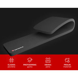 GENESIS RUBID 400 jastučić za zapešće, ergonomski, mekana pjena, protuklizni, 470 x 95 mm, crni GENESIS RUBID 400 jastučić za zapešće, ergonomski, mekana pjena, protuklizni, 470 x 95 mm, crni