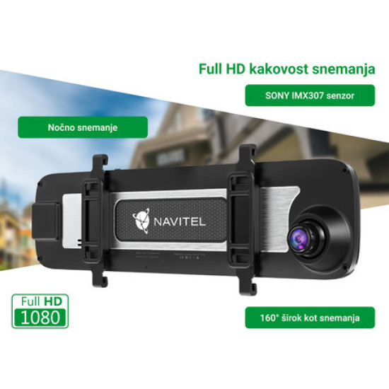 Pametno auto ogledalo NAVITEL MR450 GPS, prednja i stražnja auto kamera, Full HD, 5.5" IPS ekran, Night Vision, SONY senzor, GPS, aplikacija